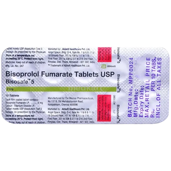 bisosafe 5mg tablet 10's